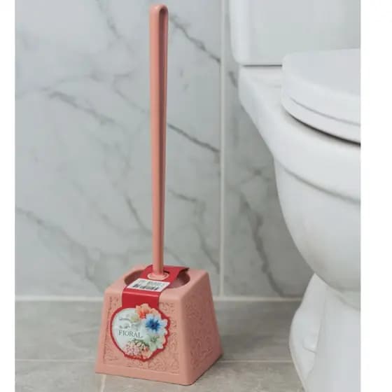 Kit Escova Sanitária com Suporte Decorado – Elegância e Praticidade no Banheiro