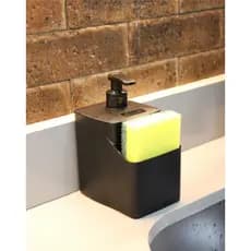 Porta Detergente 500ml com Suporte para Esponja Dispenser Cozinha Organizador de Pia