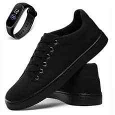 Tênis Sapatênis Sapato Casual Masculino + Relógio Digital - Envio Imediato
