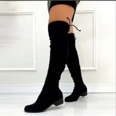 Bota Feminina Cano Alto Montaria Over The Knee Camurça - Promoção