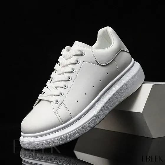 Tenis Masculino Branco Preto Original Casual Sola Alta Aumente 5 cm MCQUEN Envio Imediato