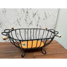fruteira oval de mesa artesanal rustica