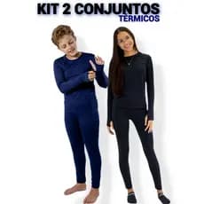 Kit 2 Conjuntos Blusa e calça Térmicos Peluciado Segunda Pele Unissex