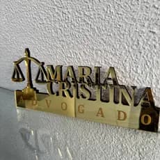 Letreiro de Mesa Personalizado com Profissões feito em acrílico