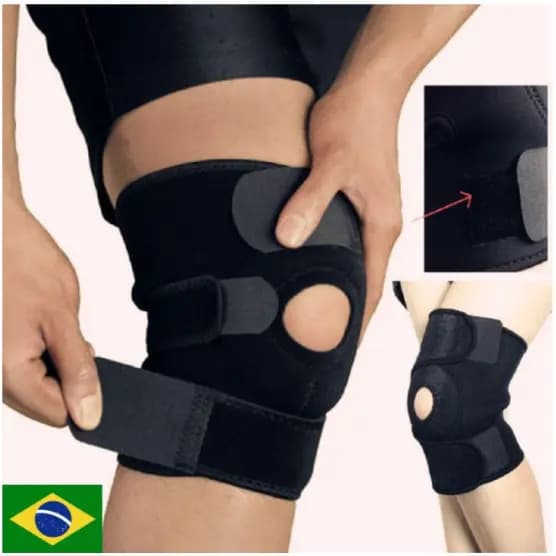 1 UN Joelheira Compressão Ortopedica Articulada Apoio Reforçado