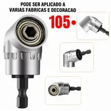 Kit Adaptador Angular 90/105° graus profissional Para Furadeira E Parafusadeira