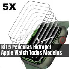5 ou 3 Películas De Hidrogel Fosca ou HD para Smartwatch Todos Apple Watch Series Ultra 40,41,42,43,44,45,46,47,48,49mm
