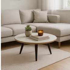 Mesa Mesinha de Centro Moderna Minimalista Retrô Redonda Pés em Plástico 27cm ou 45cm Várias Cores PROMOÇÃO