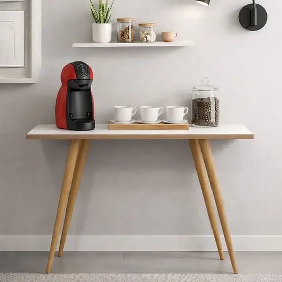 Aparador Cantinho do Café Multiuso Recepção Buffet Pés Palito Madeira Maciça Retrô Decorativo Cores Promoção