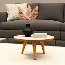 Mesa De Centro Apoio Pequena Decorativa Pés Madeira Maciça Retrô Para Sala Quarto Hall Recepção Promoção Cores