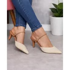 Scarpin Sandália Feminino Salto Baixo Fino Confortável