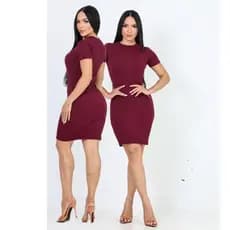 Vestido Curto Com Manga Curta Femininos
