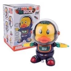 Boneco Pato Dançarino Com Musica E Luzes Astronauta Diversão