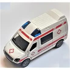 Miniatura van Ambulância samu bombeiro e policia coleção carrinho Mercedes Sprinter