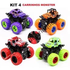 Um conjunto de 4 veículos com propulsão por fricção e capacidade de giro de 360 ​​graus será enviado aleatoriamente.