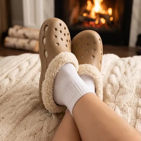 Babuche de Pêlo Sherpa Premium Inverno PVC Micro Expandido Antiderrapante Quentinho Unissex