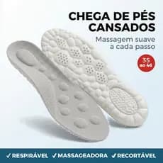 Palmilha Ortopédica Massageadora Anti Cansaço Confortável Respirável Recortável Unissex Para Tênis
