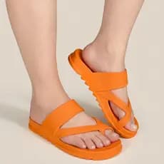 Papete Feminina Tiras Antiderrapante Macia Leve Conforto Chinelo Slide Sandália Dia a Dia