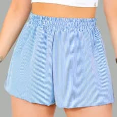 Short Feminino Leve Cintura Alta com Elástico Zero Transparência Verão