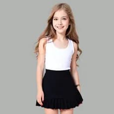 Short Saia Infantil Feminino Moda Kids para Meninas Modernas Casual Verão