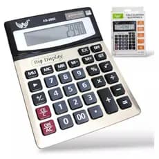 Calculadora De Mesa Tela E Teclado Grande Incluso Com Pilha 12 Dígitos