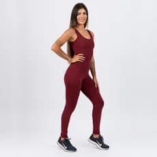 Macacão Básico Feminino Fitness Academia em Tecido Suplex Premium Zero Transparencia