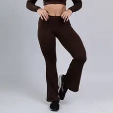 Calça Leggings  Boca De Sino Flare em tecido Suplex