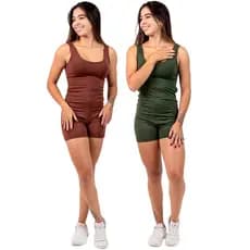 Kit 2 Macaquinhos Academia Feminino Fitness em tecido suplex