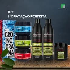 Kit Cronograma Capilar Rhenuks + Jaborandi e Babosa Shampoo Condicionador Máscara Hidratação Nutrição Reconstrução