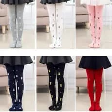 kit 4 Meias calça infantil Meia Grossa Frio Inverno Menina Preta/ Branca/Colorido
