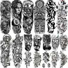 Tatuagem Temporária Tattoo Fake a Prova D'água Unisex Realistas 3D Festa Social Verão Praia