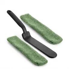 Kit Limpa Box E Blindex Limpador De Vidro E Vãos 1 Suporte 2 Luvas Microfibra De Limpeza