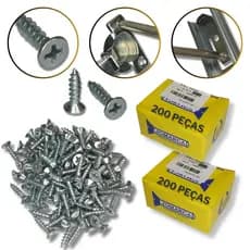 Parafuso Phillips P/ Dobradiça Corrediça Móveis 3,5X16mm 400uni Cabeça Chata