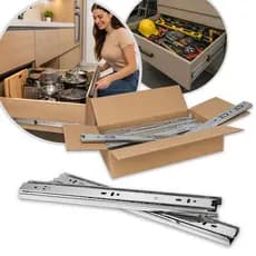 12 Corrediça Telescópica H45 Larga 6 Pares Reforçado Armário 20cm até 70cm Resistente Suporta 45Kg