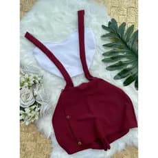 Salopete Vinho AR + blusa (linda!) CREPE DIOR Só hoje