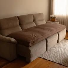 Pillow Top Sofá Retrátil e Reclinável Confort Flat Dupla Face 160x80x10cm Lavável em Máquina