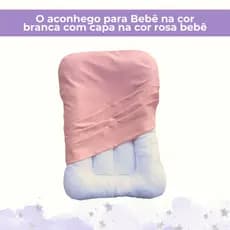 Aconchego do Bebê + Capa Dupla face 97x60x14cm Retangular Lavável em Máquina