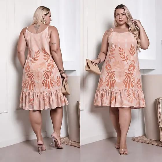 Vestido Feminino Plus Size Soltinho Tecido Viscolinho