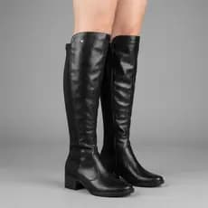 Bota Feminina Mississipi Cano Alto Over Montaria Salto Baixo Elegante Confortável J0334