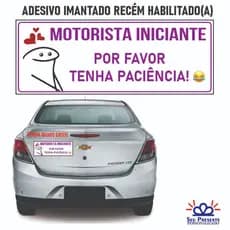 Adesivo Imantado Novo Habilitado Motorista Iniciante