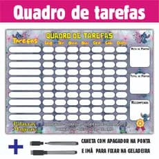 Quadro de Rotina Infantil Quadro de tarefas diárias Infantil Quadro de Tarefas Diária com Ima