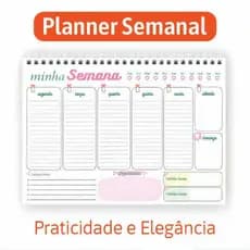 Planner Caderno de Anotações Planner Semanal 2026 Planejamento Semanal A4