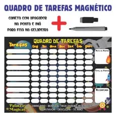 Quadro de Rotina Infantil com Imã Quadro de tarefas diárias Astronauta