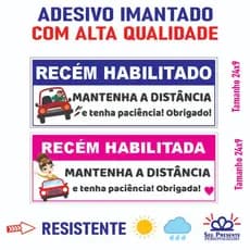 Adesivo Imantado  Novo Habilitada ou Habilitado Dirigindo