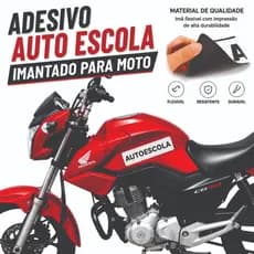 Acessórios para Moto Imã AutoEscola Adesivo Imantado Auto Escola Moto Adesivo para Moto