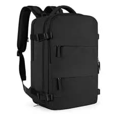 Mochila bolsa faculdade escola  Viagem Bordo 10kg Executiva Expansível Avião Unissex Preto