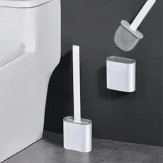 Escova Quadrada 2 em 1 de Silicone para Banheiro, Multiuso Sanitária
