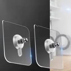 Kit 4 gancho Adesivo de Parafuso Sem Furos Pendure Quadros porta retratos Itens de Banheiro e Muito Mais Organize e Decore