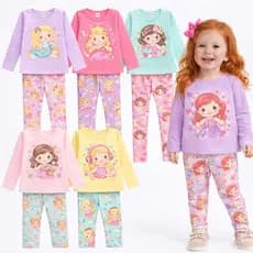 Kit Sortidos 2 ou 4 Peças MEIA ESTAÇÃO Menina Infantil Conjunto Feminino Frio Outono/Inverno Meia Estação Menina Bebê