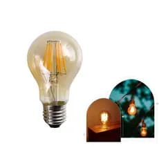 Lâmpada Filamento Led Âmbar A60 6w Vintage